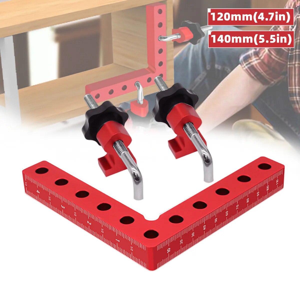 Woodworking Z Clips - 1 zestaw 90-stopniowych kwadratów pozycjonujących Zaciski