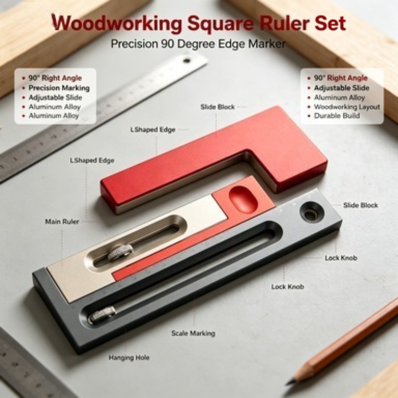 Woodworking Kerf - Wielofunkcyjny przyrząd do pomiaru rowków piły