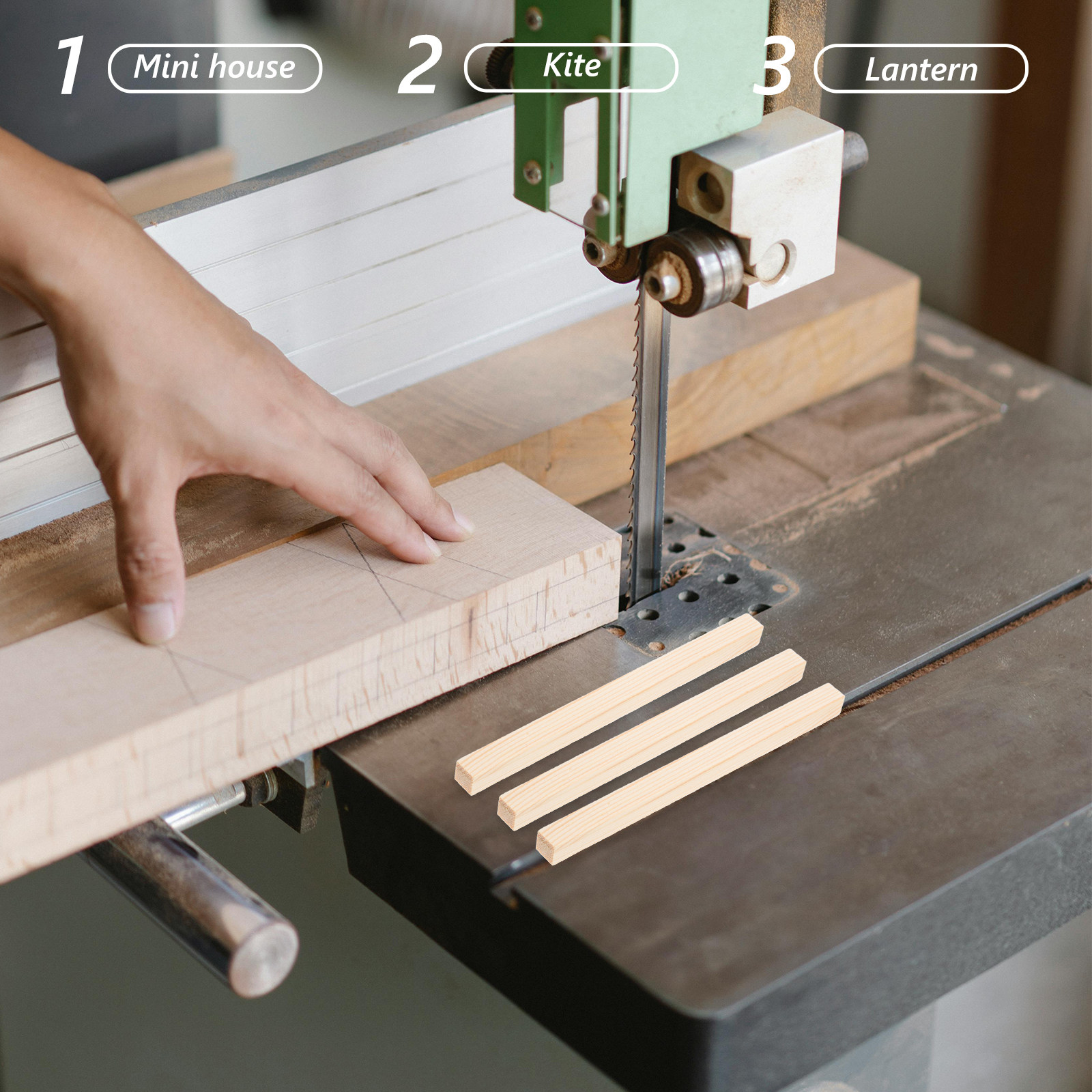 Woodworking Easy Projects - 50 szt. Niewykończonych drewnianych kołków kwadratowych