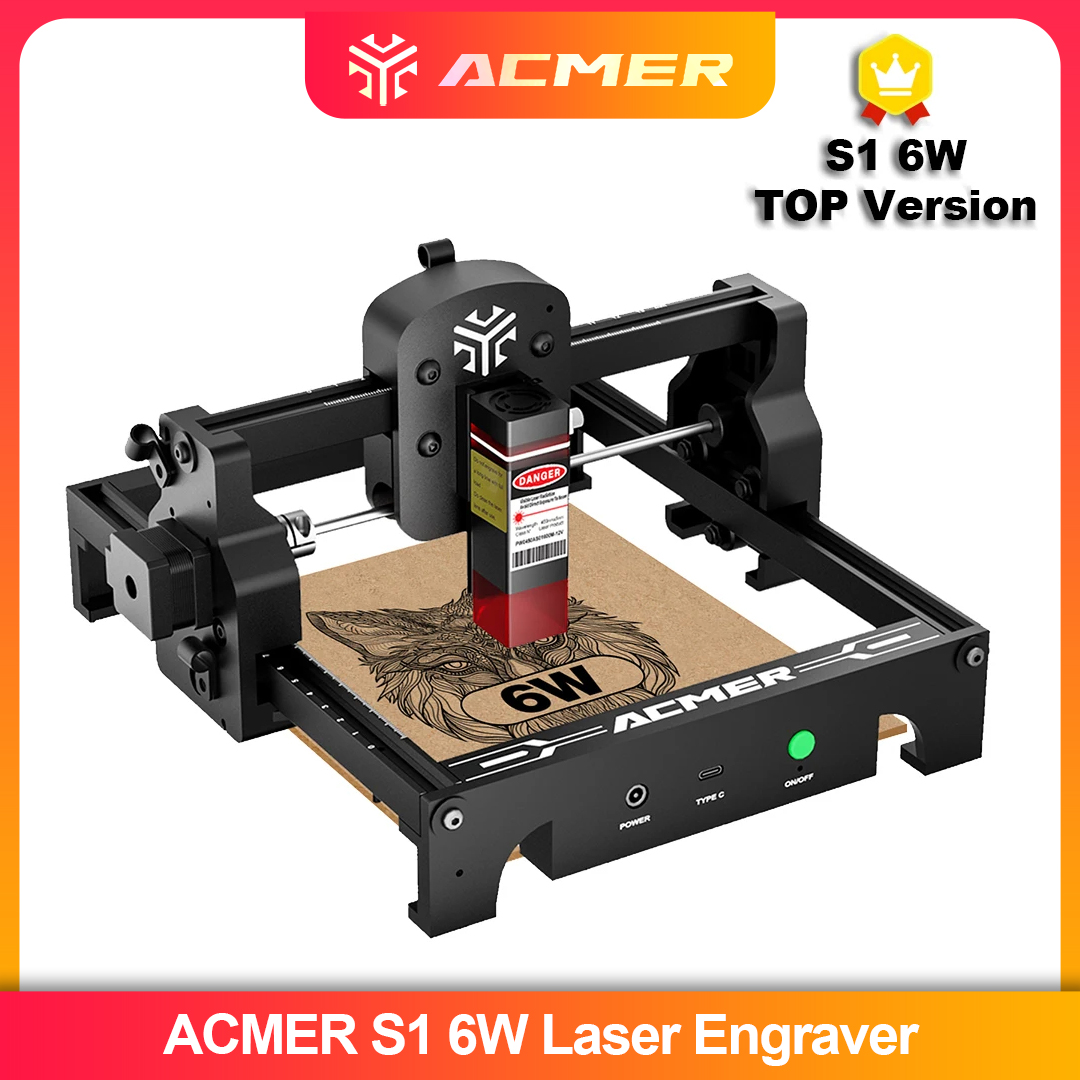 Woodworking Jobs - ACMER S1 2.5/3.5/6W Laserowa Maszyna Grawerująca