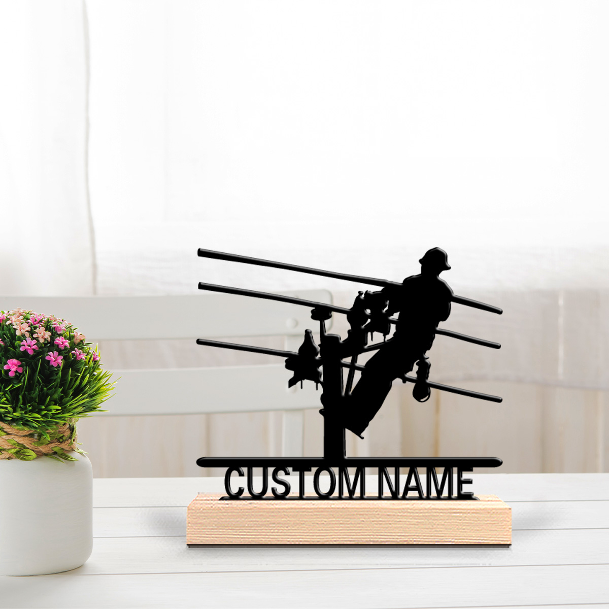 Woodworking Jobs - 1 szt. Stylowa, personalizowana, metalowa statuetka